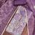 Purple organza printed unstitched dress material