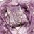 Purple organza printed unstitched dress material
