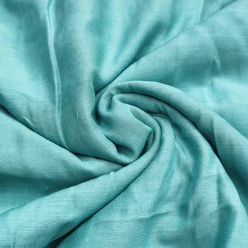 Blue cotton silk embroidered unstitched dress material 4