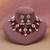 Maroon color kundan necklace set