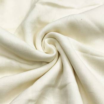 Off white cotton silk embroidered unstitched dress material 4