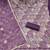 Purple organza printed unstitched dress material