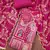 Magenta viscose embellished unstitched dress material