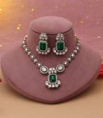 Green color kundan necklace set