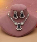 Black color kundan necklace set
