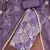 Lavender organza printed unstitched dress material