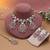 Pink color kundan necklace set