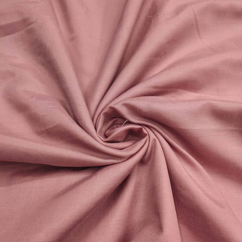 Peach cotton silk embroidered unstitched dress material