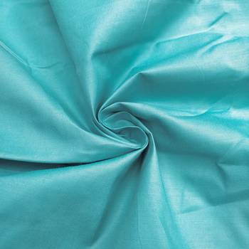 Turquoise cotton silk embroidered unstitched dress material 4