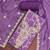 Purple cotton silk embellished unstitched dress material