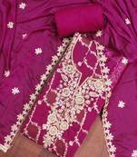 Rani cotton silk embellished unstitched dress material