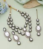 White color kundan necklace set