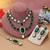 Green color kundan necklace set