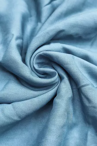 Blue rayon cotton embellished unstitched dress material