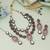 Magenta color kundan necklace set