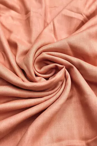 Peach rayon cotton embellished unstitched dress material