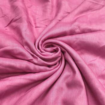 Pink rayon cotton embellished unstitched dress material 4
