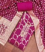 Rani cotton silk embellished unstitched dress material