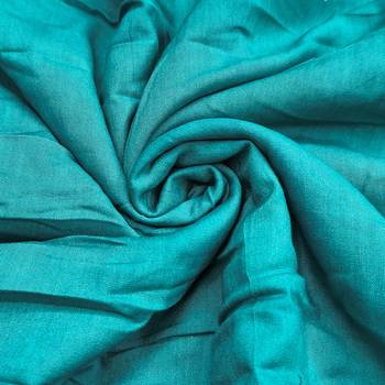 Turquoise viscose georgette embroidered unstitched dress material 4