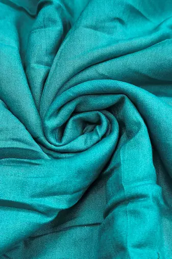 Turquoise viscose georgette embroidered unstitched dress material