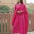 Gulabi solid pink anarkali kurta with dupatta