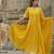 Ruhaaniyat solid yellow anarkali kurta with dupatta (set of 2)