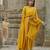 Ruhaaniyat solid yellow anarkali kurta with dupatta (set of 2)