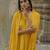 Ruhaaniyat solid yellow anarkali kurta with dupatta (set of 2)