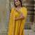 Ruhaaniyat solid yellow anarkali kurta with dupatta (set of 2)