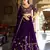 Wine Embroidered Treditional Lahenga Choli With Blouse