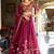 Purple Embroidered Treditional Lahenga Choli With Blouse