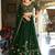 Green Embroidered Treditional Lahenga Choli With Blouse