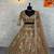 Beige Color Sequins Coding Work Net Lehenga 