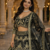 Black Color Sequins Coding Work Net Lehenga 