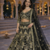 Black Color Sequins Coding Work Net Lehenga 