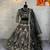 Black Color Sequins Coding Work Net Lehenga 