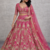 Rani PInk Color Sequins Coding Work Net Lehenga 