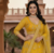 Yellow Color Sequins Coding Work Net Lehenga 