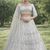 White Color Embroidery Sequins Work Faux Georgette Lehenga Choli Dupatta Set