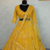 Yellow Color Sequins Coding Work Net Lehenga 