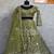 Olive Color Embroidery Sequins Work Butterfly Net Lhenga Choli Dupatta Set