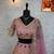 Pink Color Embroidery Sequins Work Butterfly Net Lhenga Choli Dupatta Set