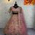 Pink Color Embroidery Sequins Work Butterfly Net Lhenga Choli Dupatta Set