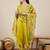 Green women kurta pant dupatta set