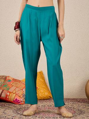 Green women kurta pant dupatta set 4