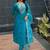 Green women kurta pant dupatta set