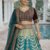 Aqua Blue Color Embroidery Sequins Work Satin Silk Lehenga Choli Dupatta Set