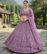 ONION PINK Premium Wedding Lehenga Collection | Heavy Embroidered Butterfly Net Lehenga with Diamond Work