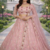 Pink Color Embroidery Sequins Work Net Lehenga Choli Dupatta Set