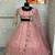 Pink Color Embroidery Sequins Work Net Lehenga Choli Dupatta Set